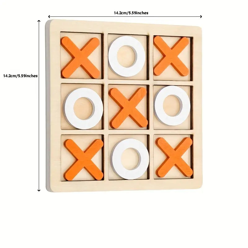 Hochwertiges Holz-Tic-Tac-Toe-Brettspiel