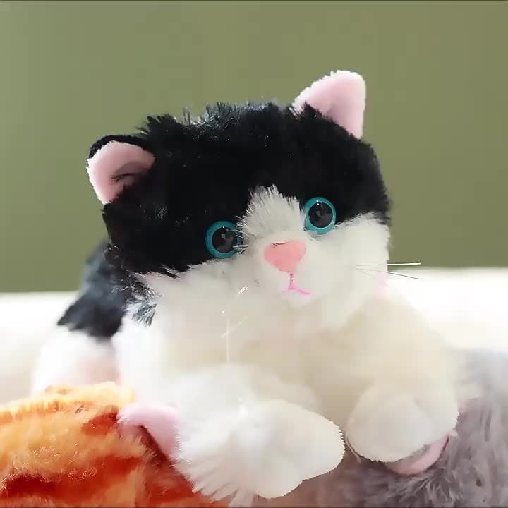 Süße simulierte Katzenpuppe - Plüschspielzeug Kuschelweiches Stofftier