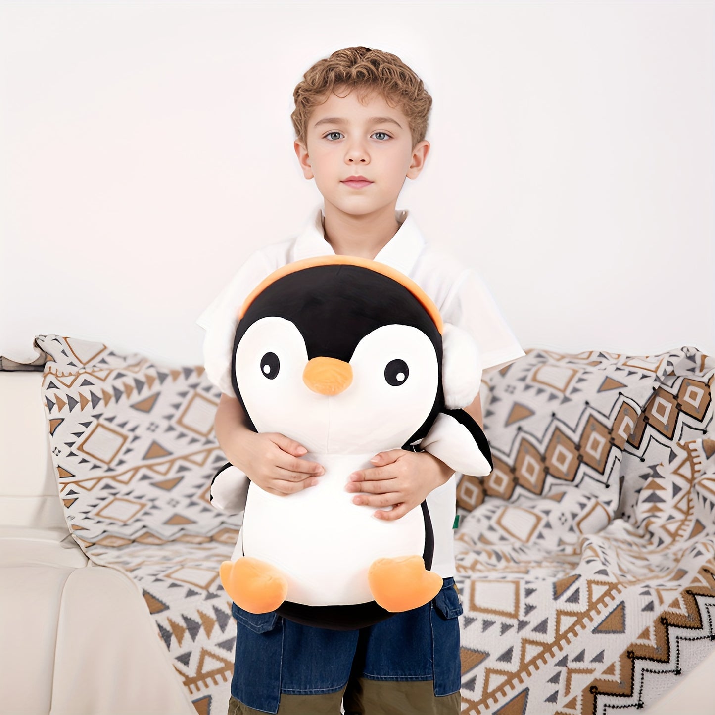 Pinguin Plüsch mit Kopfhörer