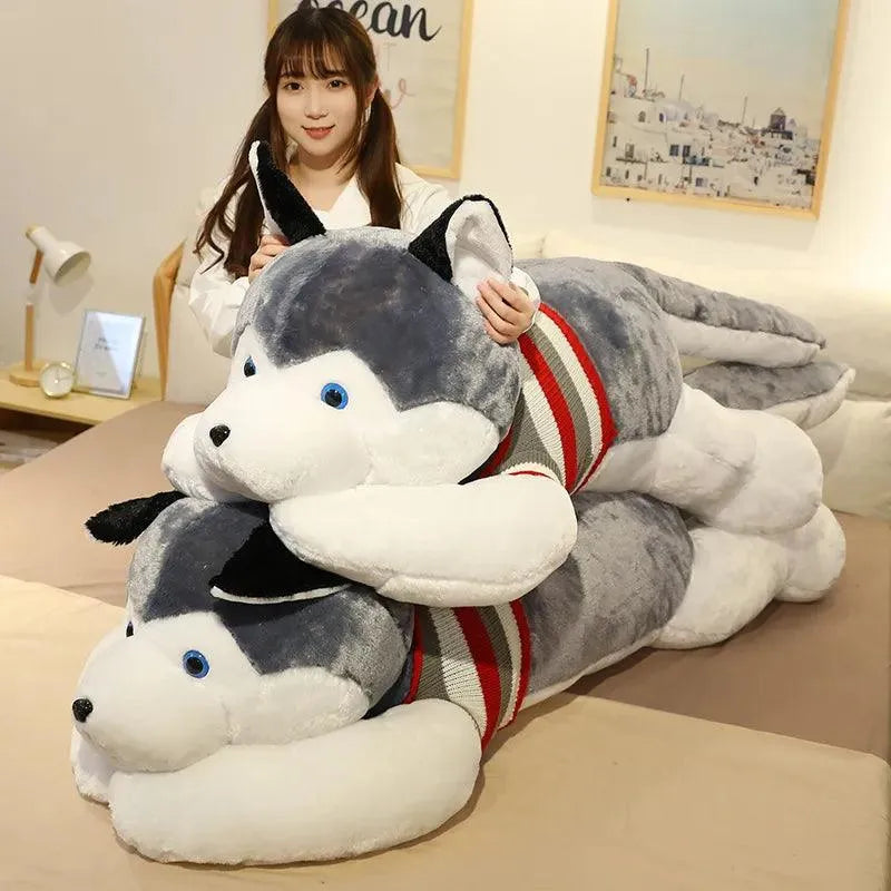 Großer Husky-Plüschtier-Kuschelhund
