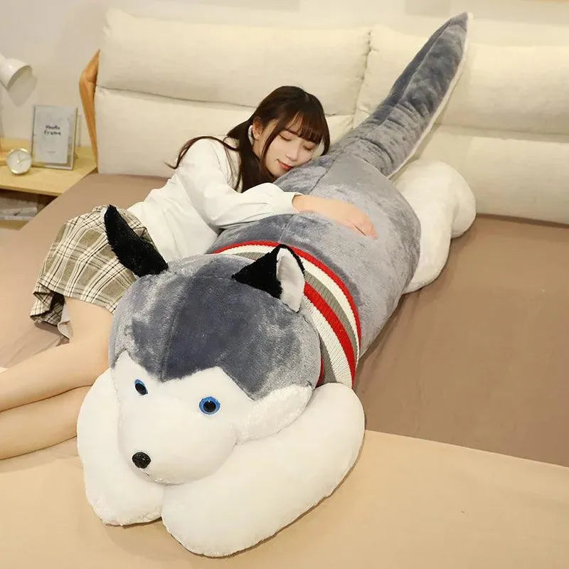 Großer Husky-Plüschtier-Kuschelhund