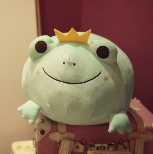 Kawaii kronprinz frosch weicher plüschkumpel