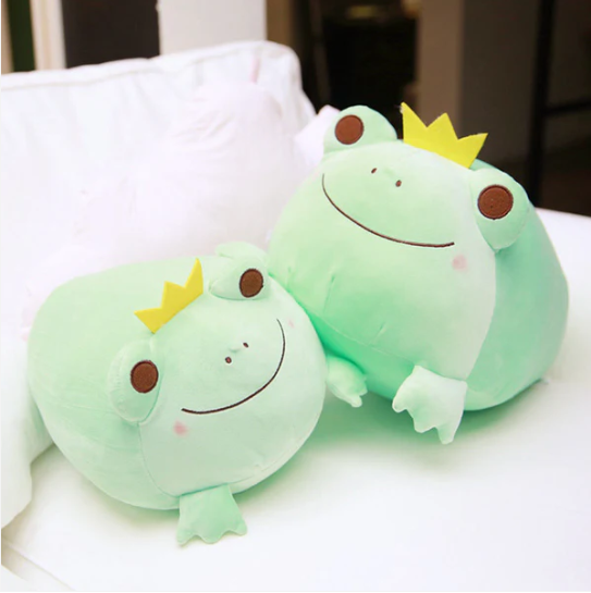 Kawaii kronprinz frosch weicher plüschkumpel
