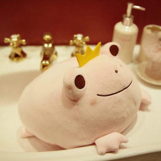 Kawaii kronprinz frosch weicher plüschkumpel