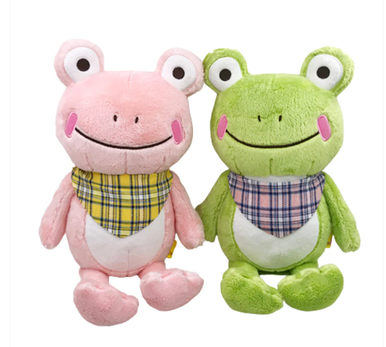 Kawaii smile frog plüschiger freund mit schal