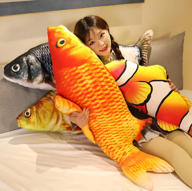 3D realistischer goldfisch plüsch spielzeug