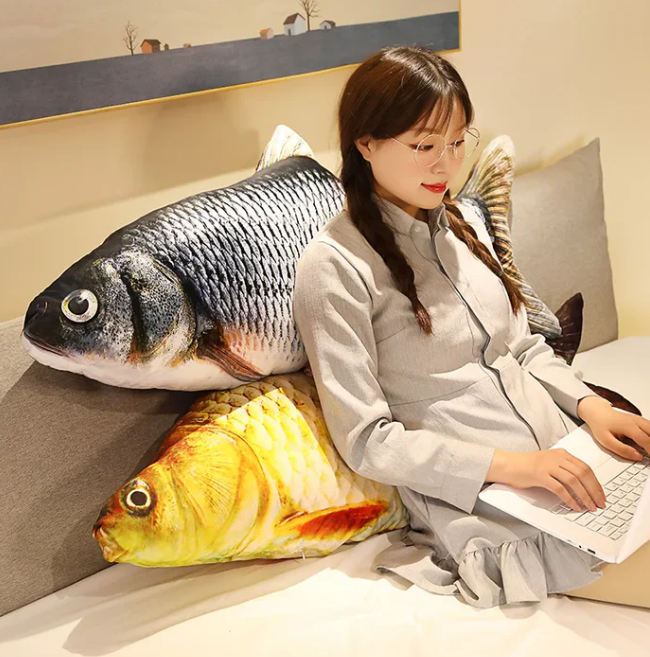 3D realistischer goldfisch plüsch spielzeug