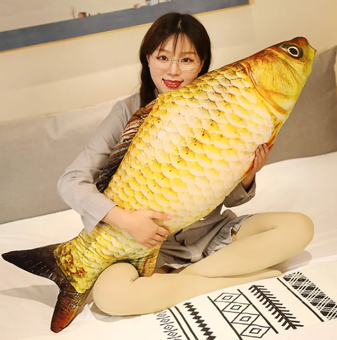 3D realistischer goldfisch plüsch spielzeug