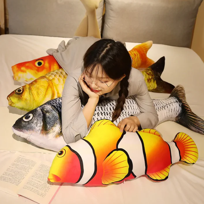 3D realistischer goldfisch plüsch spielzeug