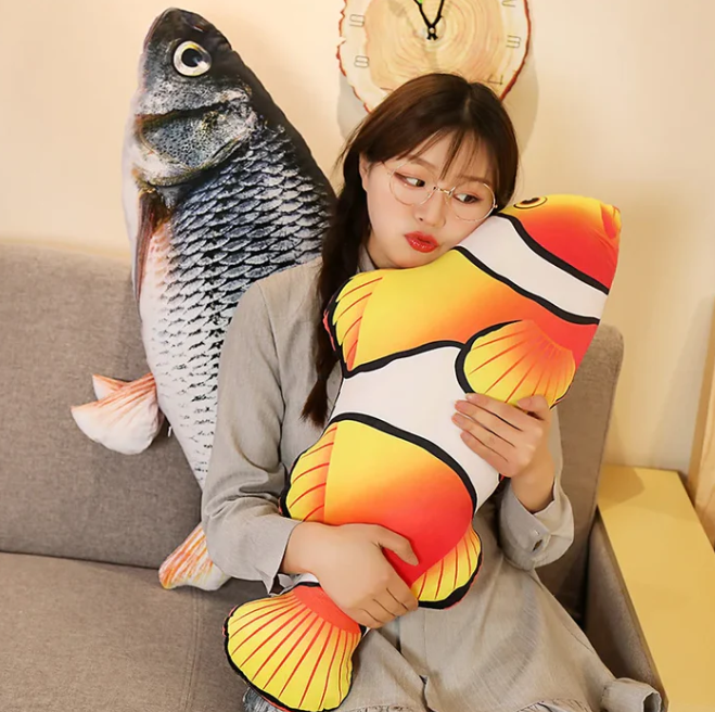 3D realistischer goldfisch plüsch spielzeug