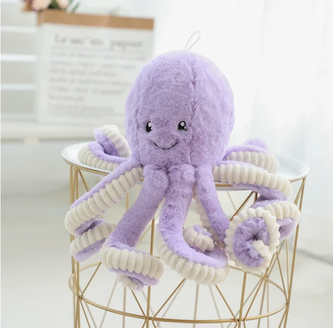 Kuscheliger oktopus in blau