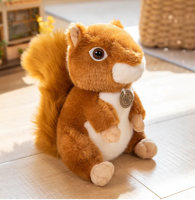 Kuschelweiches eichhörnchen plüschtier nussiger freund
