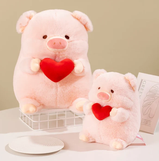 Herzallerliebstes Schweinchen-Plüsch mit Herz