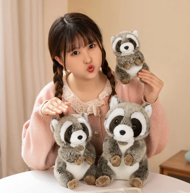 Kawaii realistischer waschbär