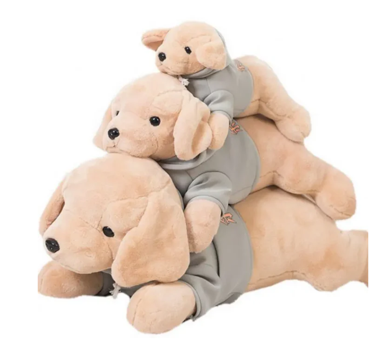 Plüsch-Golden Retriever - Kuscheltier Hund mit Jacke