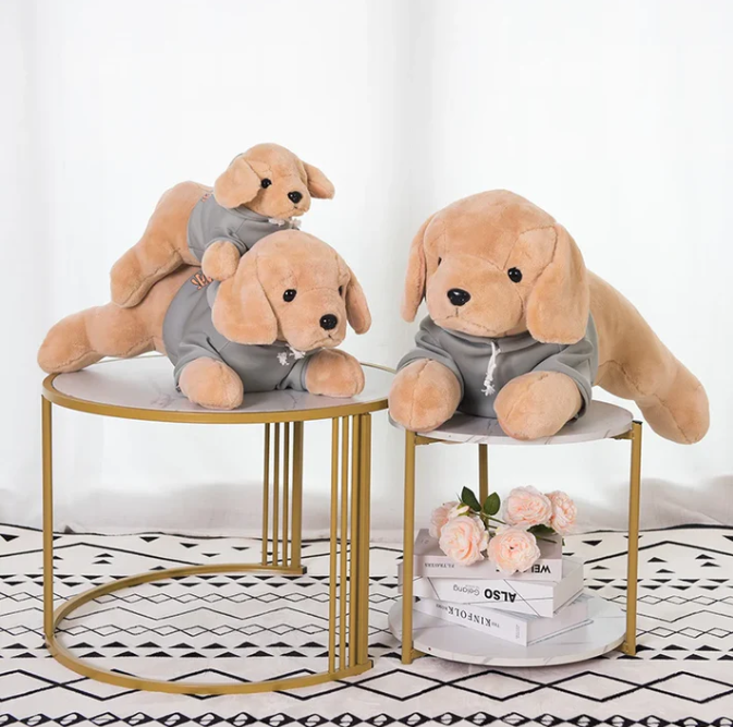 Plüsch-Golden Retriever - Kuscheltier Hund mit Jacke