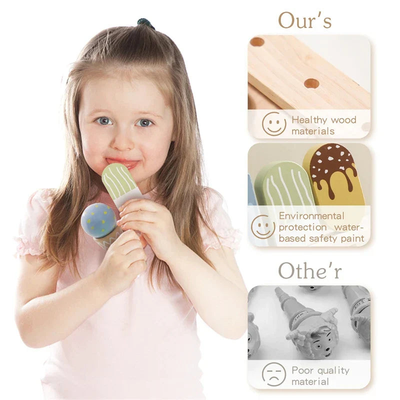 Woods - kleine eiscremekünstler - Eiscreme-spielzeugset aus holz