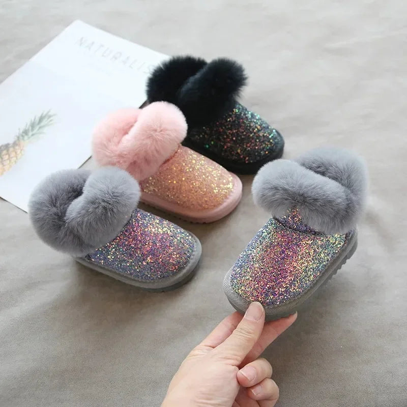Mini Fashion - warm & stilvoll - glitzer kinder winterschuhe