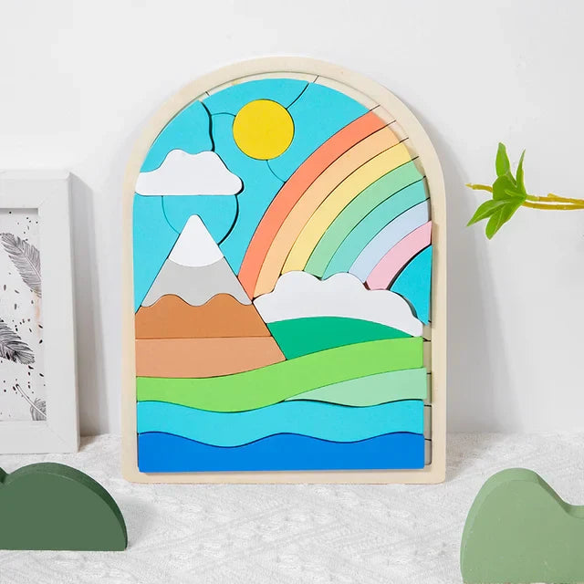 Holz - regenbogenblöcke magie - rätsel-blöcke
