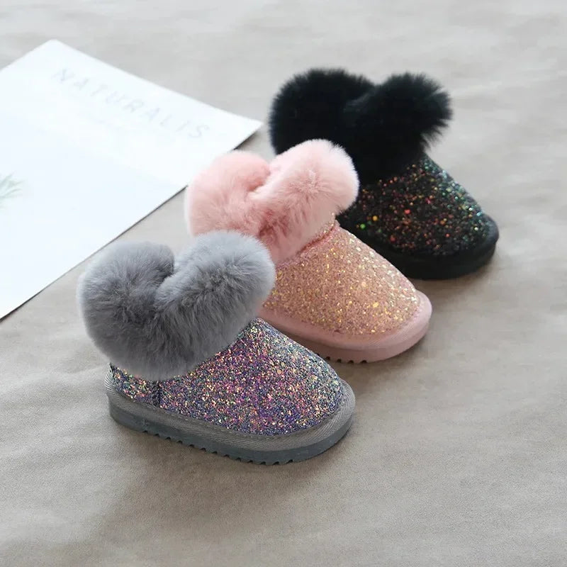 Mini Fashion - warm & stilvoll - glitzer kinder winterschuhe