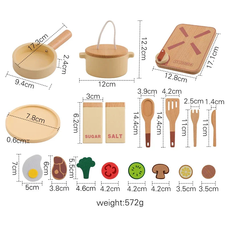 Woods - mini-köche unterwegs - spielküchen-set aus holz