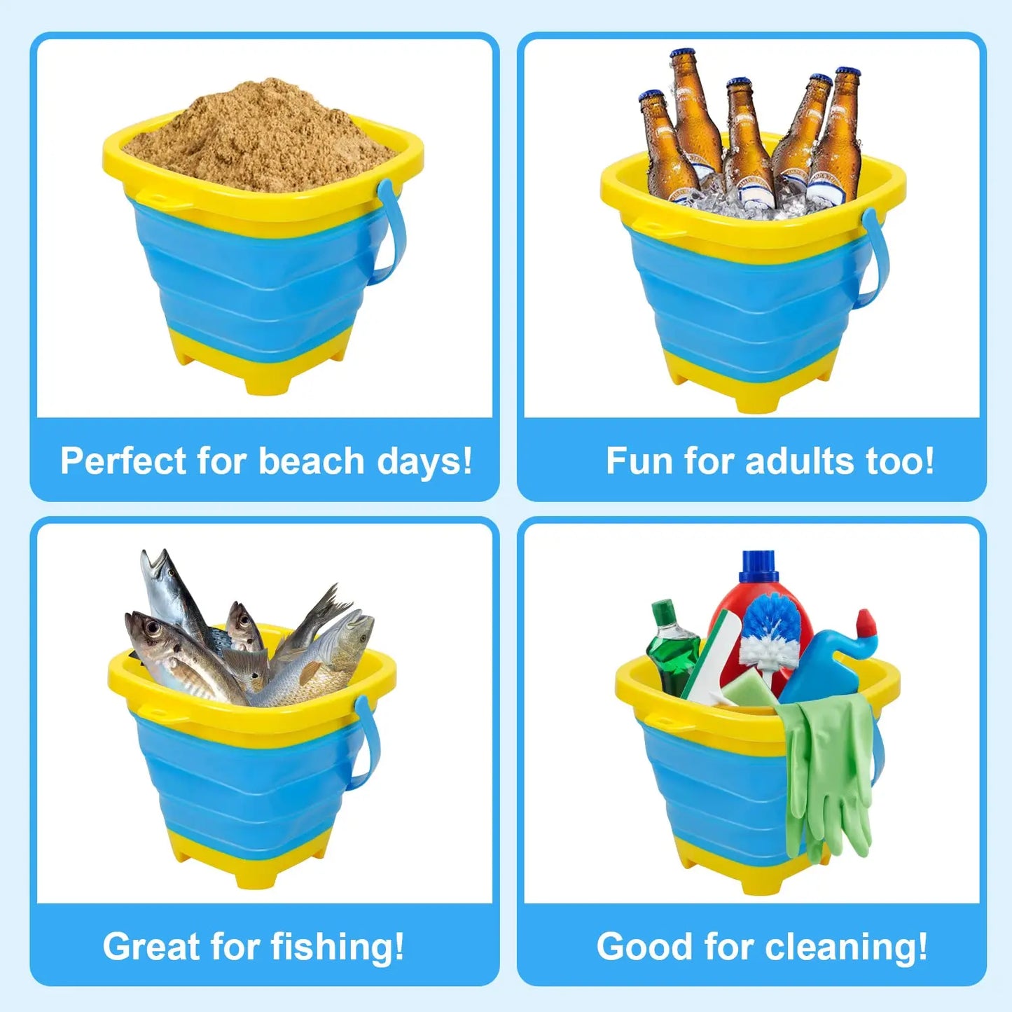 Foldable Bucket - faltbarer urlaubsspaß - faltbarer eimer