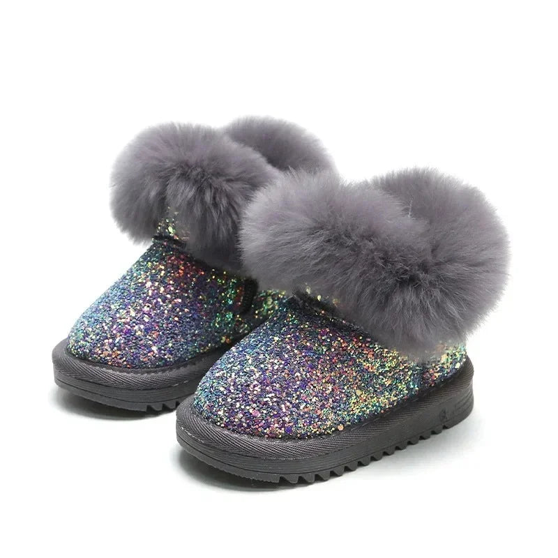 Mini Fashion - warm & stilvoll - glitzer kinder winterschuhe