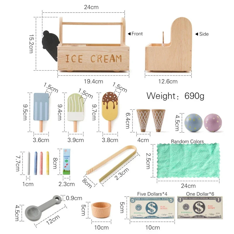 Woods - kleine eiscremekünstler - Eiscreme-spielzeugset aus holz