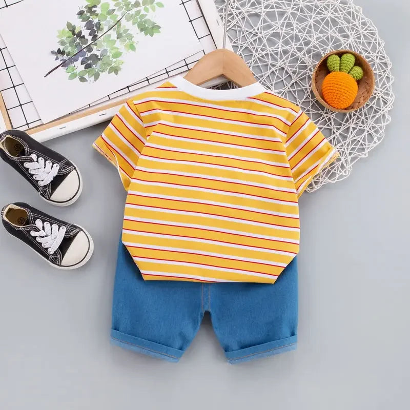 Giraffen-druck baumwollkleid-set