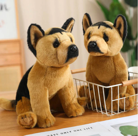 Rex realistischer deutscher schäferhund plüsch