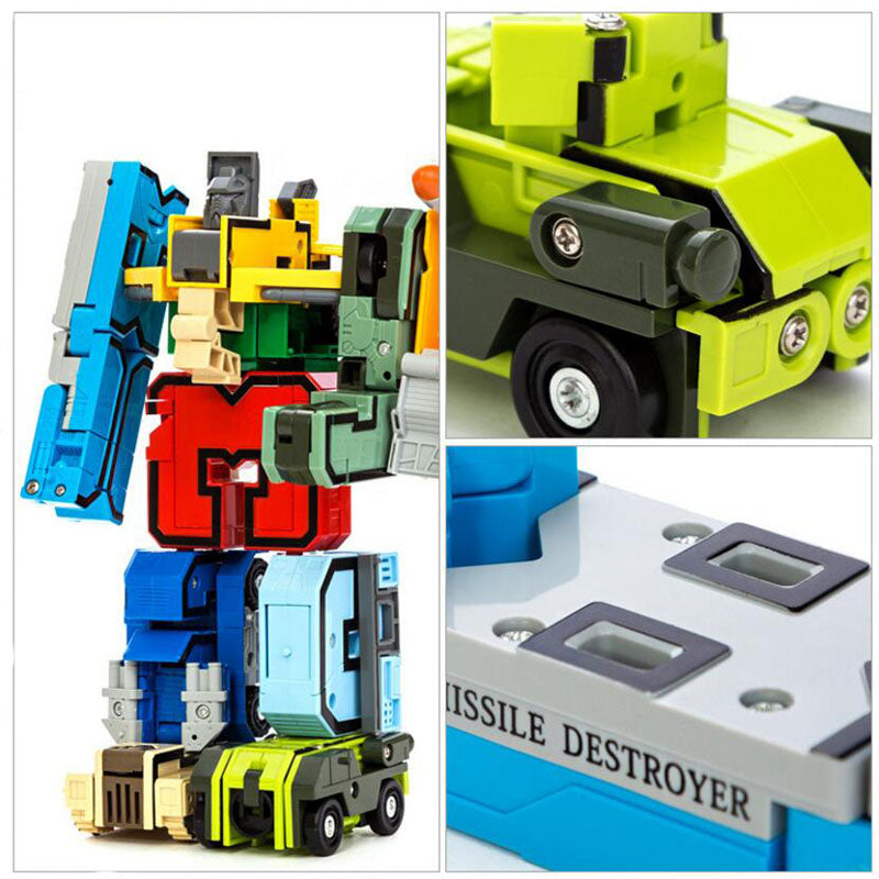 Block Action Figure - bauen mit zahlen - transformer zahlen