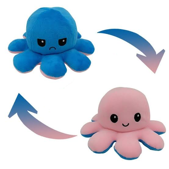 Flippy wendbarer oktopus blau pink