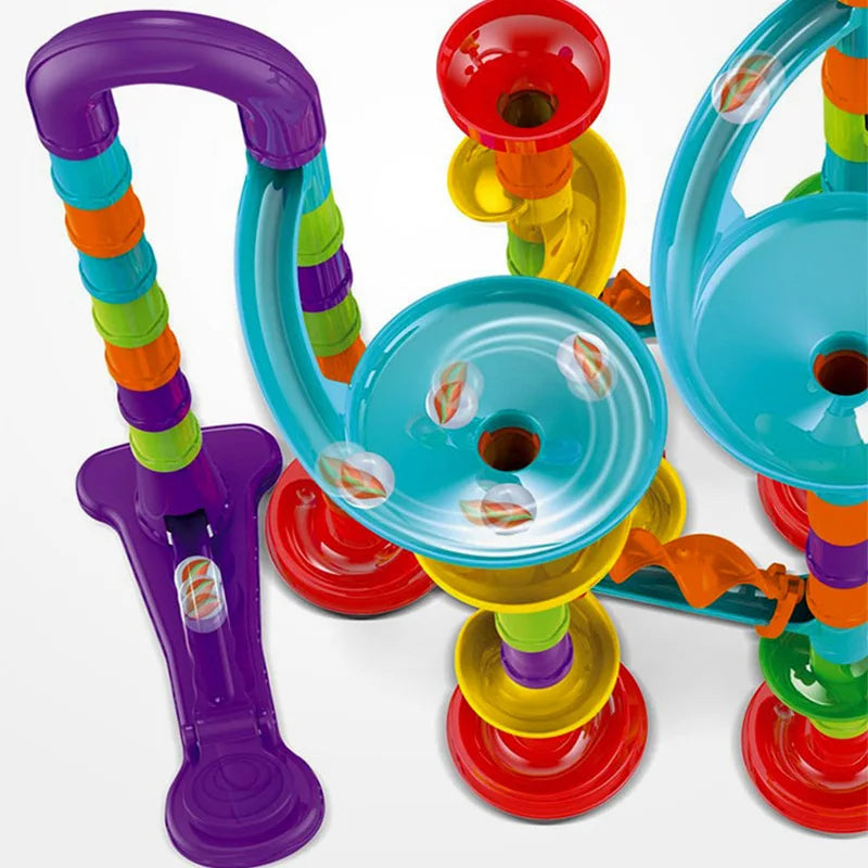 Baustein-kugelbahn-säulen-spielset