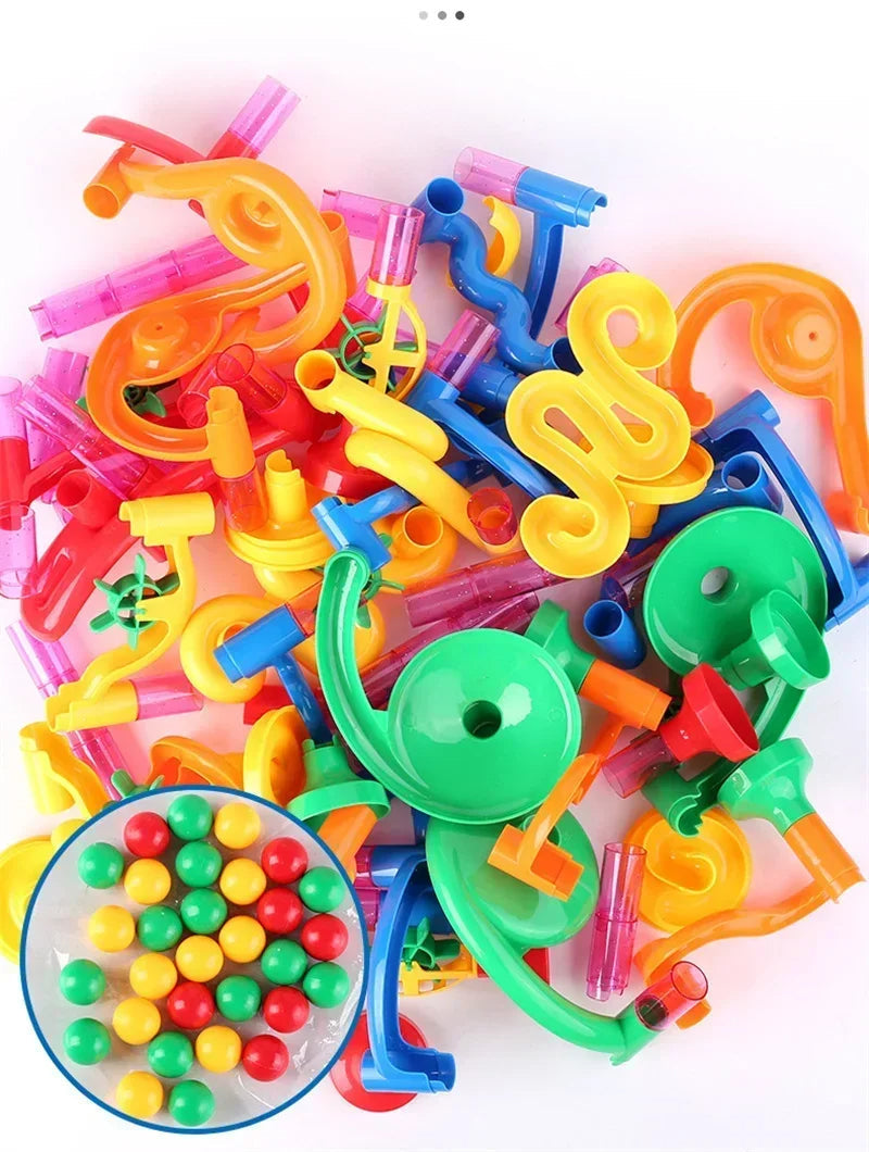 Baustein-kugelbahn-säulen-spielset