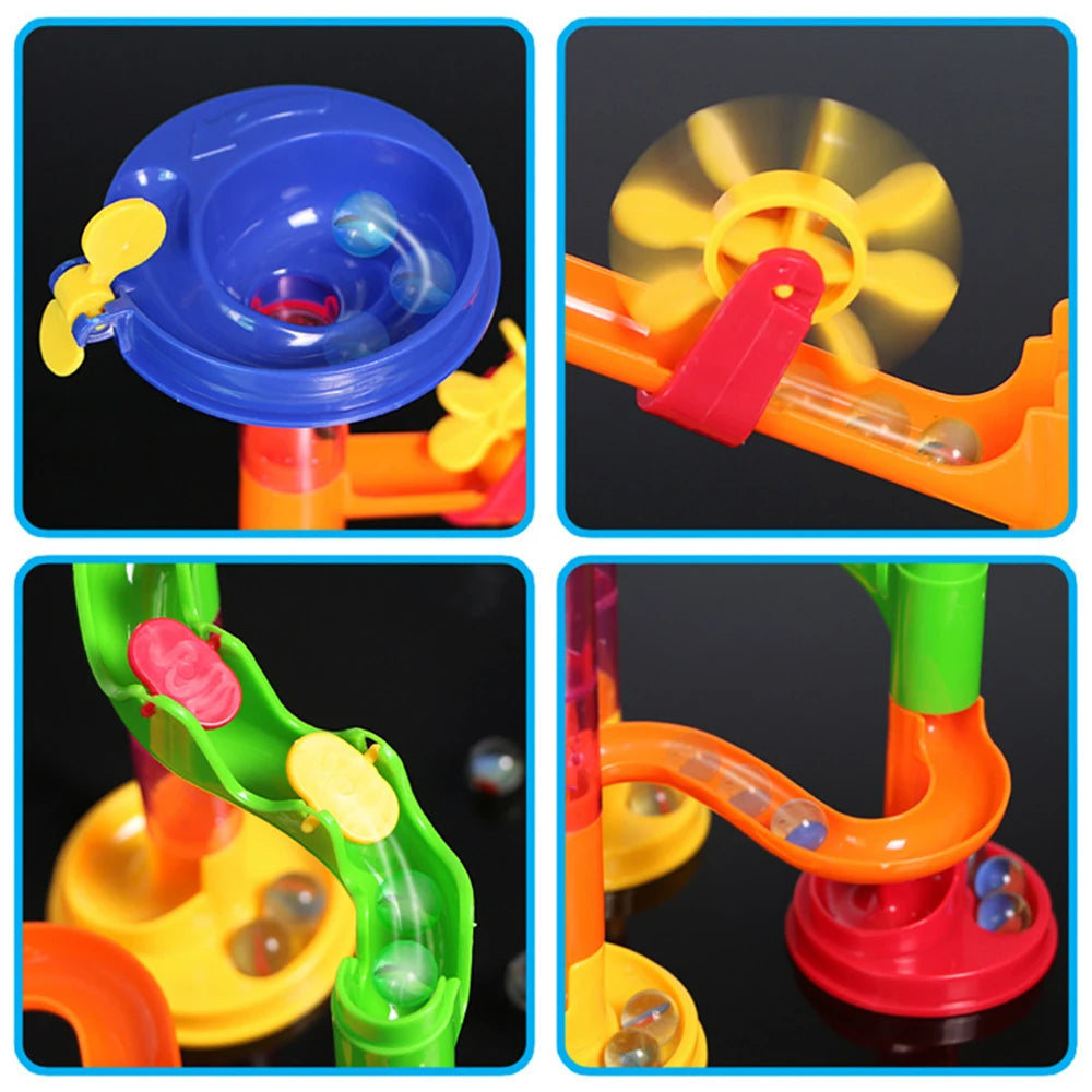 Baustein-kugelbahn-säulen-spielset