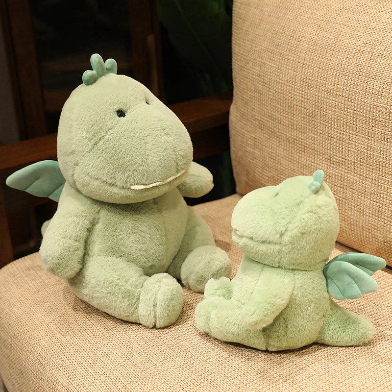Bezaubernder Grüner Kawaii-Dino Kuscheltier