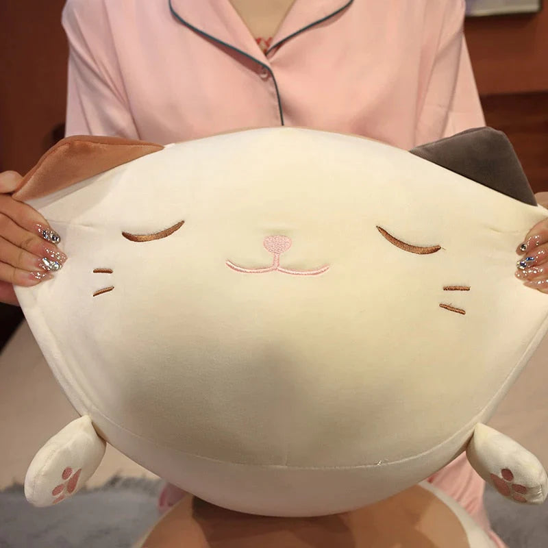 Riesiger Kawaii Karamell-Katzen Plüsch: Umarmbar & Süß!