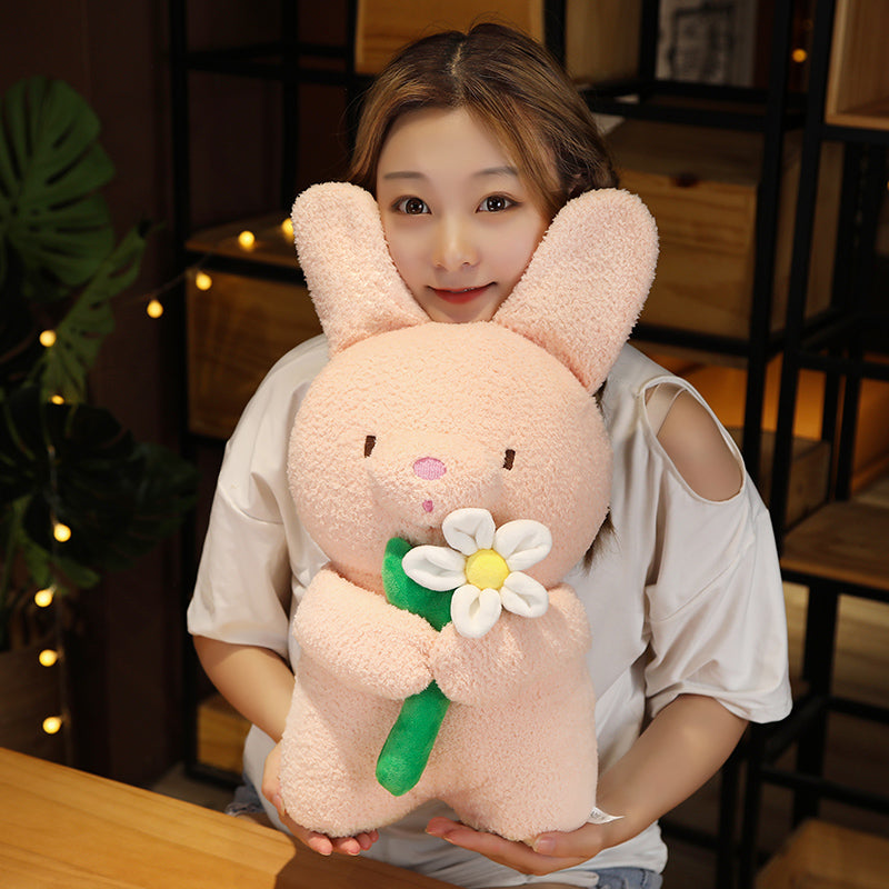 Kawaii – Flauschige Blumenplüsch Freunde in Weiß