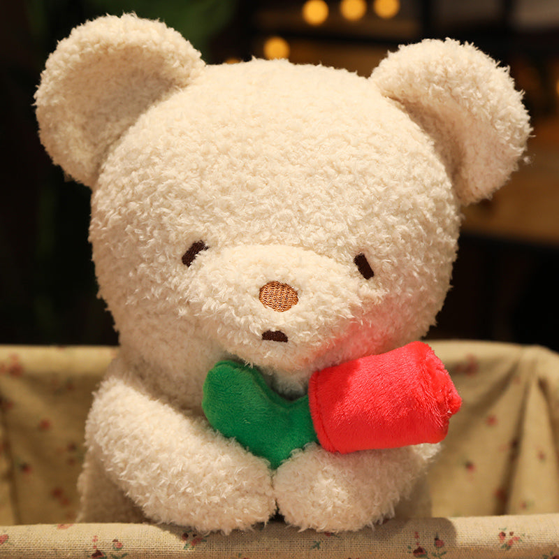 Kawaii – Flauschige Blumenplüsch Freunde in Weiß