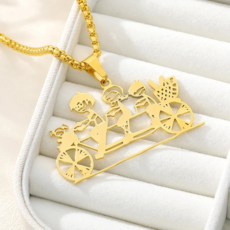 Persönliche kinderzeichnung als halskette