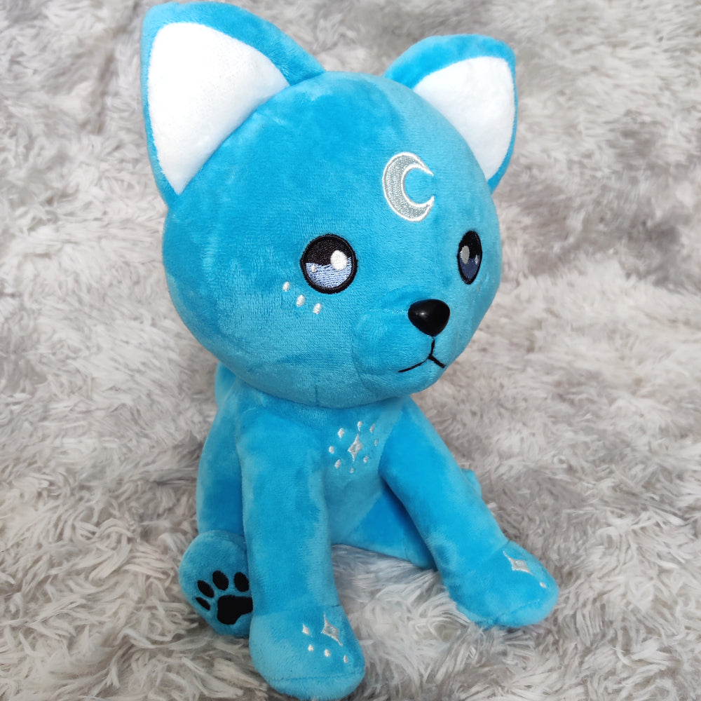Magischer Kawaii Mond-Wolf Plüsch