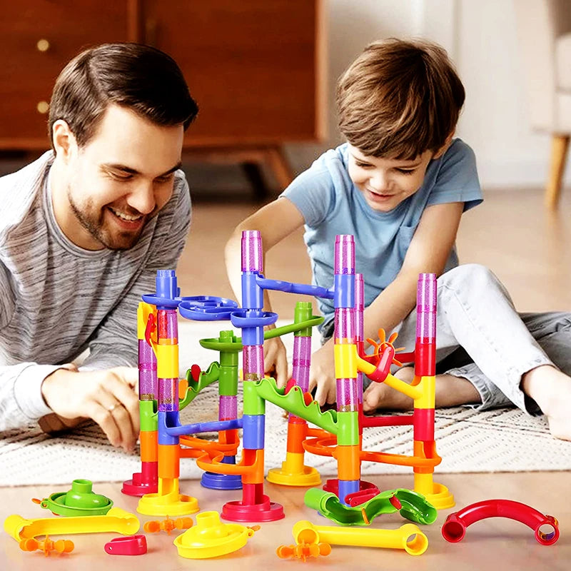 Baustein-kugelbahn-säulen-spielset