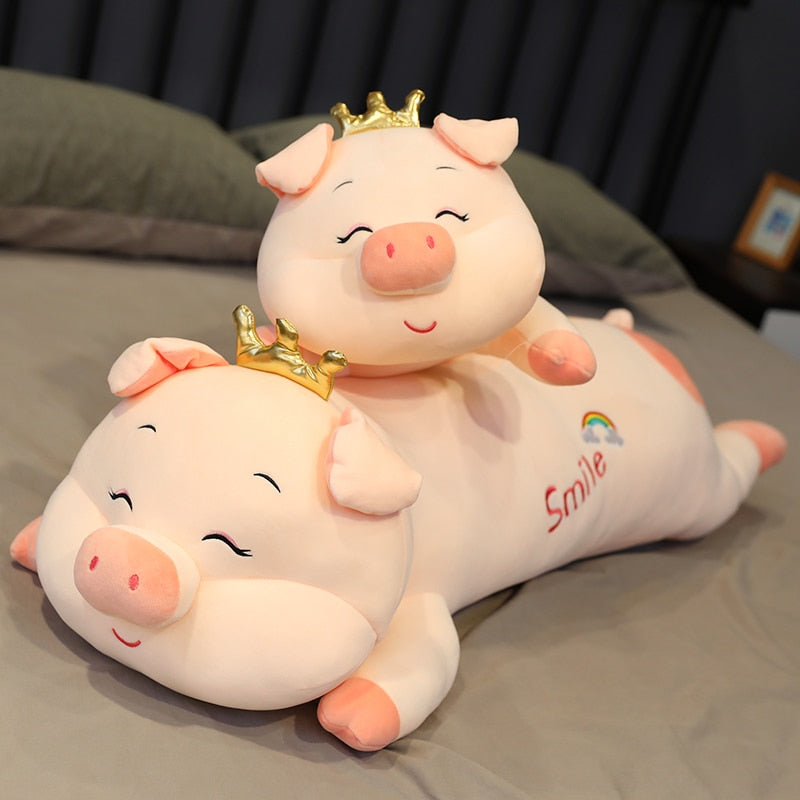 Jetzt Lustiges XXL Schwein Ferkel Plüsch Stofftier (bis zu 105cm) bei Kuscheltiere.store kaufen