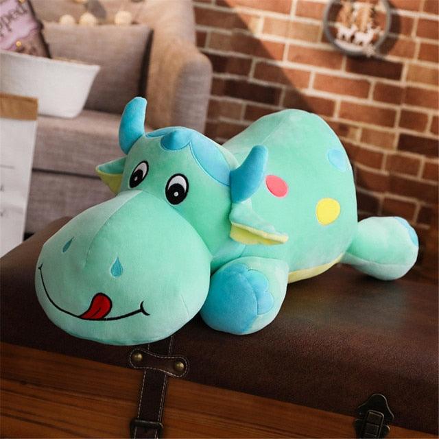 43'' Cute Giant Stuffed Cow Plush Toy 110cm 43 inches Green China Stuffed Animals - Plushie Depot