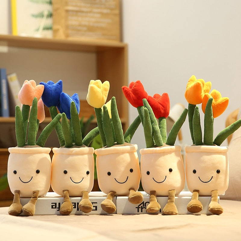 Jetzt Lustige Plüsch Topfplanzen zur Deko oder zum kuscheln bei Kuscheltiere.store kaufen