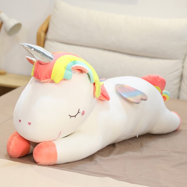 Jetzt Buntes schlafendes Einhorn Kuscheltier 60cm bis 100cm bei Kuscheltiere.store kaufen