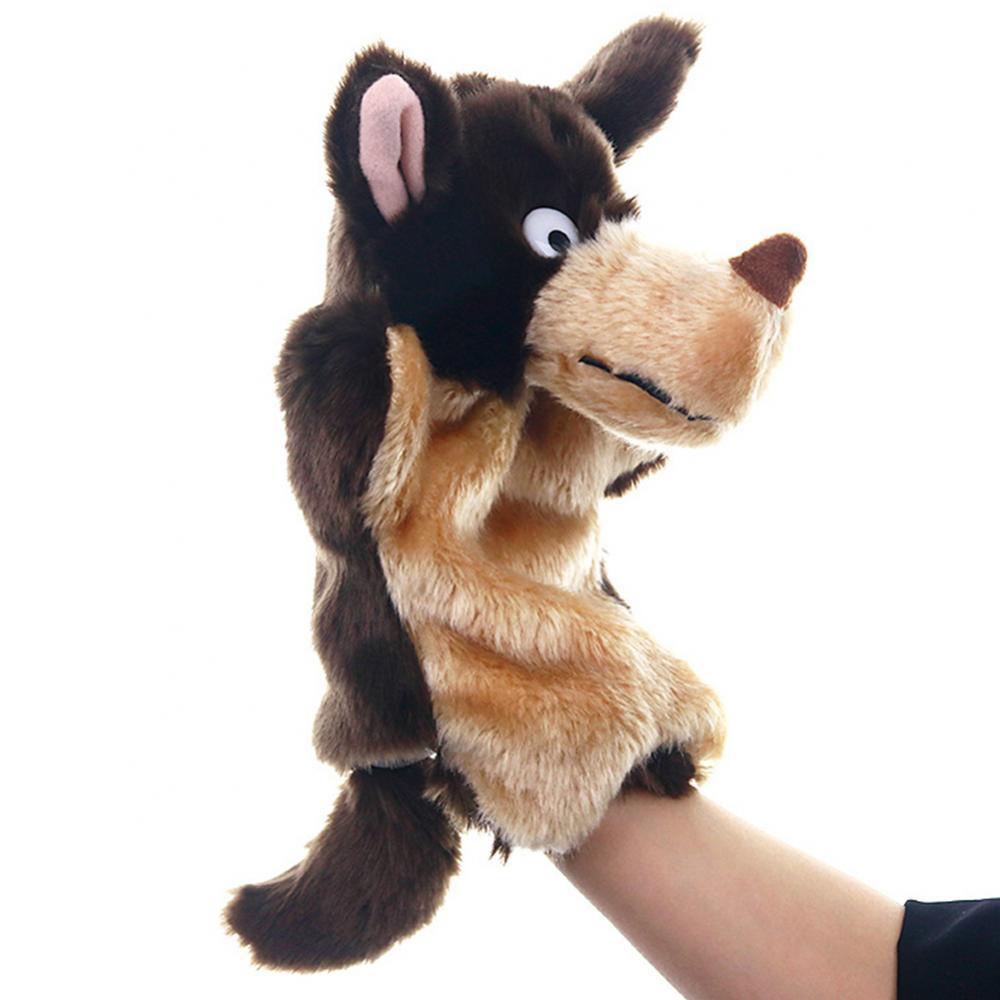 Graubraune Wolf Handpuppe