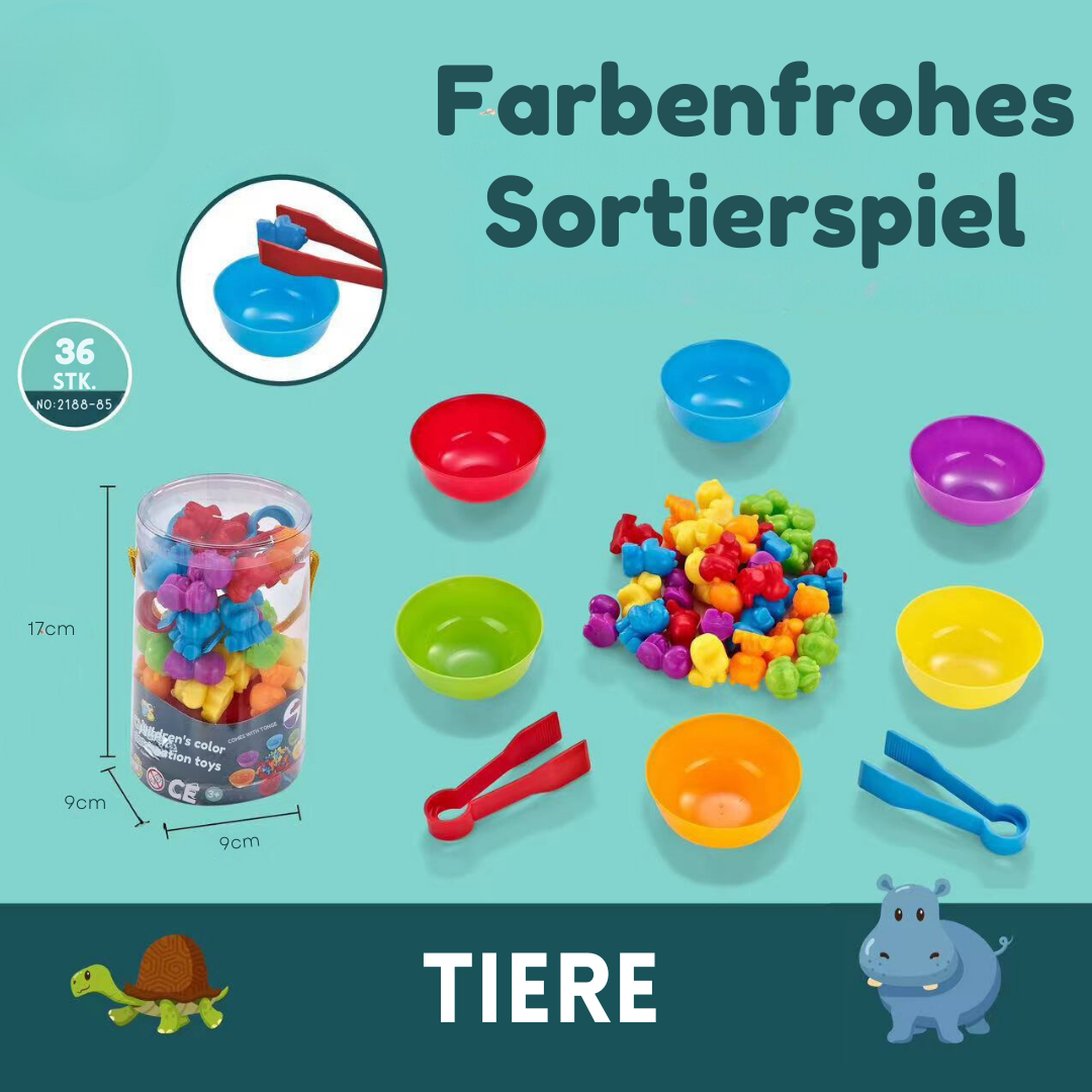 Farbenfrohes sortierspiel