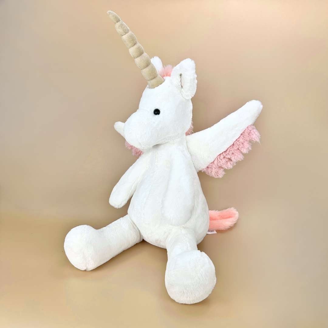Niedliches Weiß-Pink Einhorn