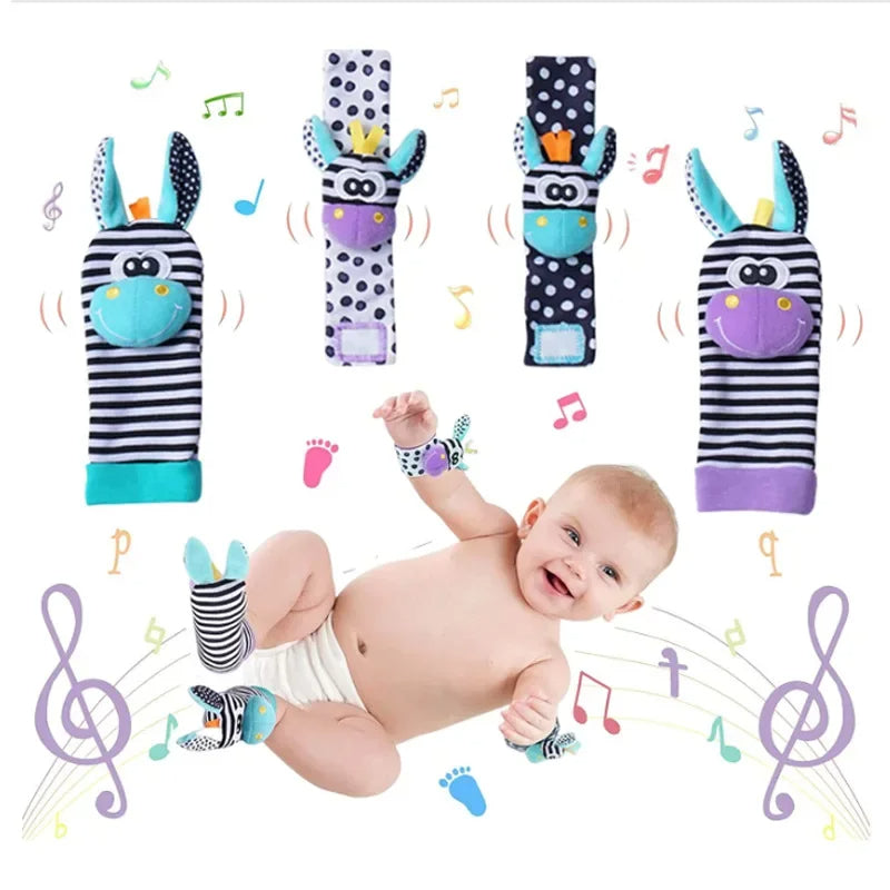 Sensorische baby-plüschsocken und -armband